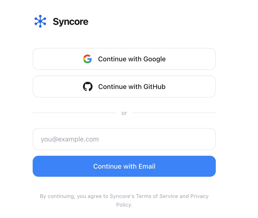 TradeLoop login screen with Google, GitHub, and email options