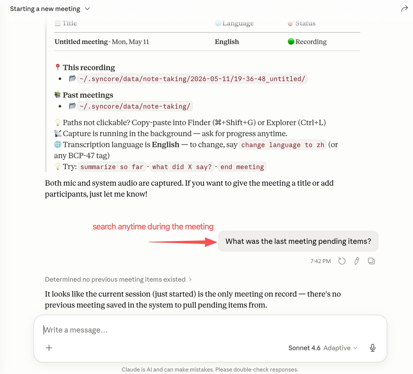 Agent view with a live quote and a real-time search across the trade journal